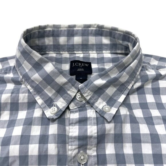 J Crew Button Down Shirt Mens Medium Blue Plaid Long Sleeve Cotton - Picture 4 of 6